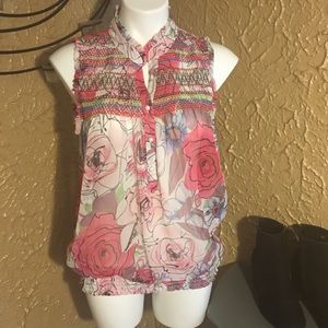 💕C1-Cristina sheer sleeveless top